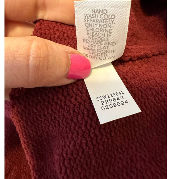 J. Jill Chenille red high neck long sleeves tunic sweater size LP - Picture 7 of 13